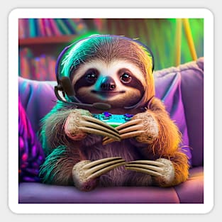 Gamer Sloth Sticker
